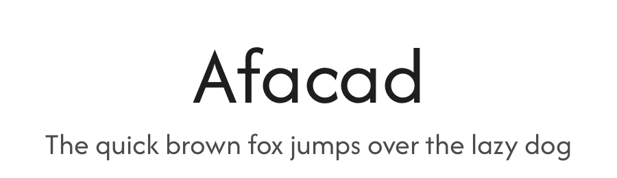 Afacad by Kristian Moeller — Sans Serif Font