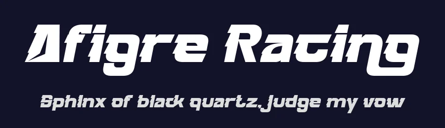Afigre Racing by Rvandtype — Display Font — thumbnail 2