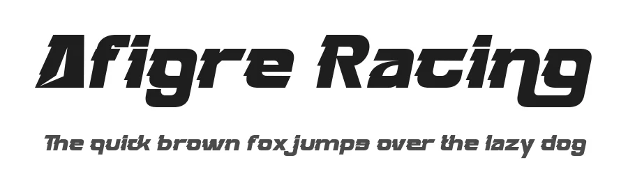 Afigre Racing by Rvandtype — Display Font