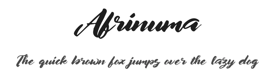 Afrinuma — Script Handwritten Font
