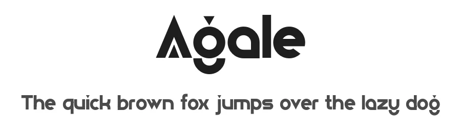 Agale by Jamaludin Ahmad Sahestya Dharma — Display Font