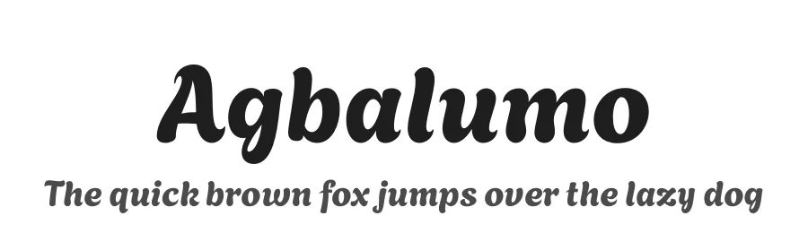 Agbalumo by Raphael Alegbeleye β Script Handwritten Font