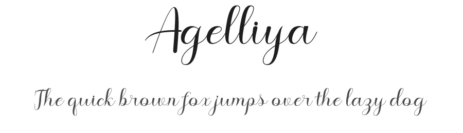Agelliya by Reza Haitami — Script Handwritten Font