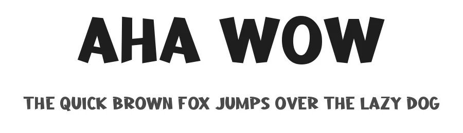 Aha Wow by Wahyu Eka Prasetya — Display Font
