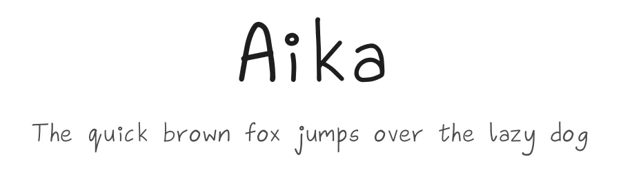 Aika — Script Handwritten Font
