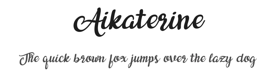 Aikaterine by Abdullah Daud — Script Handwritten Font