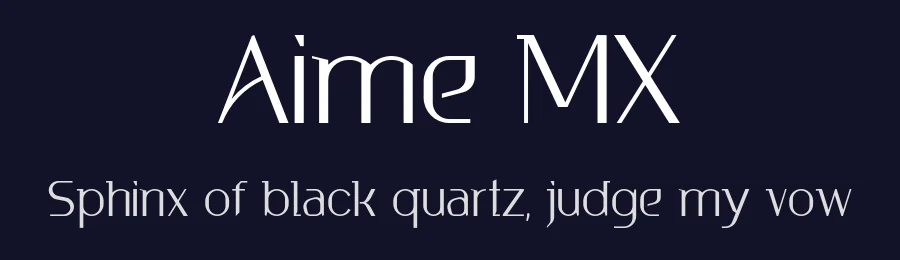 Aime MX by Ariafar Khosravi — Sans Serif Font — thumbnail 2