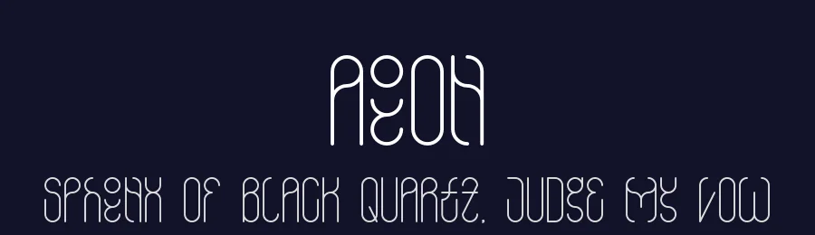 Aion by Benjamin Vernon — Display Font — thumbnail 2