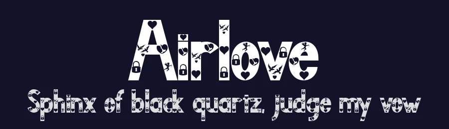 Airlove by Yoga Letter 2022 (Isroni Yoga Prasetya) — Display Font — thumbnail 2
