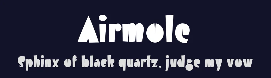 Airmole by Raymond Larabie — Display Font — thumbnail 2