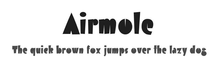 Airmole by Raymond Larabie — Display Font