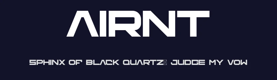 AIRNT by Sesohq — Display Font — thumbnail 2