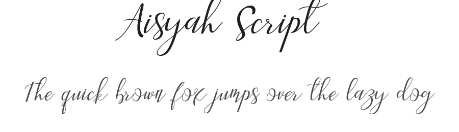 Aisyah Script by Malindo Creative — Script Handwritten Font