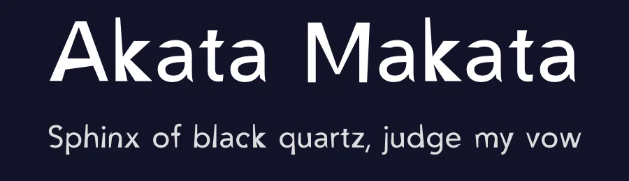 Akata Makata by Christos Lentzaris — Display Font — thumbnail 2