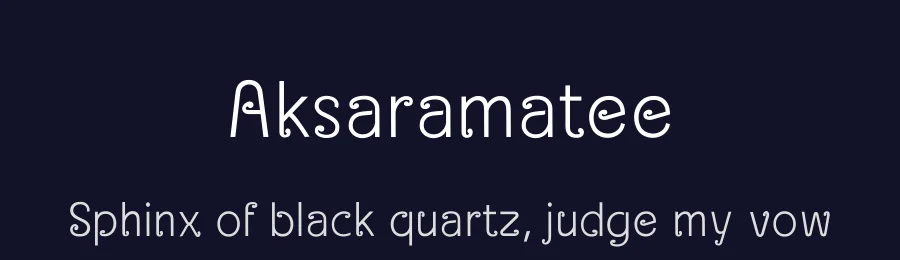 Aksaramatee by Pairoj Peamprajakpong and Borvon Joradol — Sans Serif Font — thumbnail 2