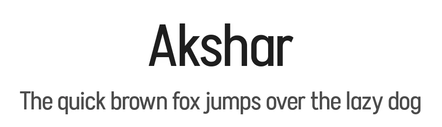 Akshar by Tall Chai — Sans Serif Font