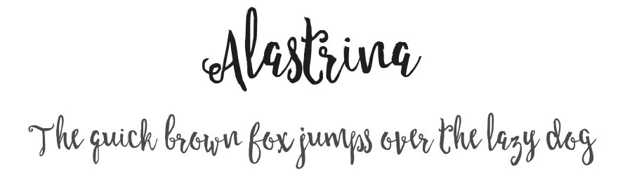 Alastrina by Gtype — Script Handwritten Font