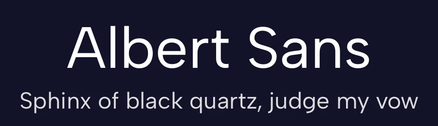 Albert Sans by Andreas Rasmussen — Sans Serif Font — thumbnail 2