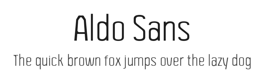 Aldo Sans by Cristian Tournier — Sans Serif Font