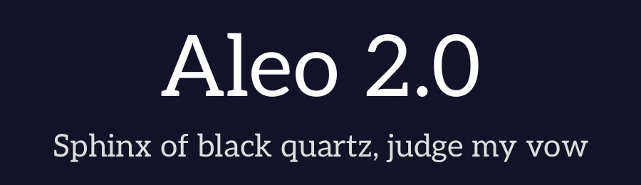Aleo 2.0 by Alessio Laiso — Slab Serif Font — thumbnail 2