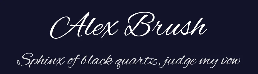 Alex Brush by Robert E. Leuschke — Script Handwritten Font — thumbnail 2