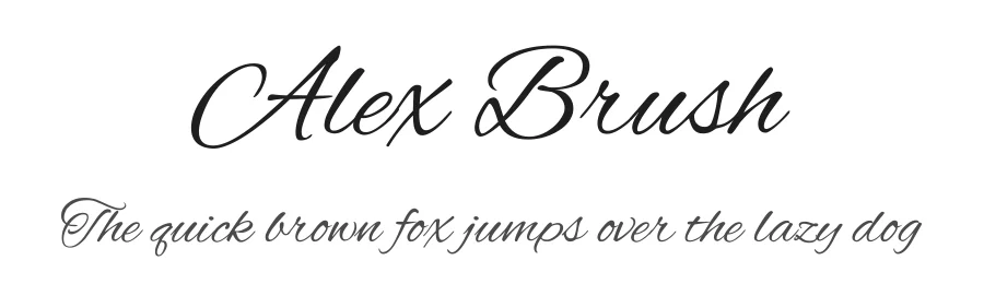 Alex Brush by Robert E. Leuschke — Script Handwritten Font