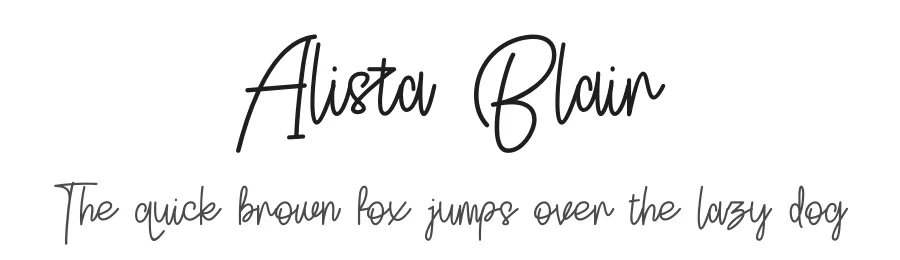 Alista Blair by Ridho Pratama Putra — Script Handwritten Font