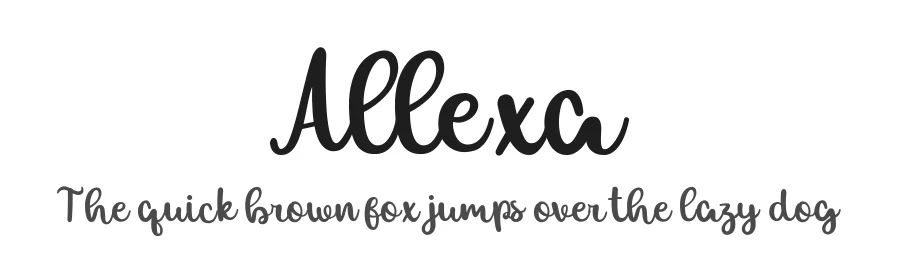 Allexa — Script Handwritten Font