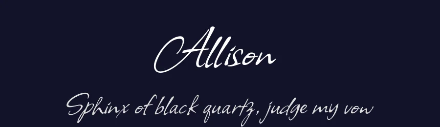Allison by Robert E. Leuschke — Script Handwritten Font — thumbnail 2