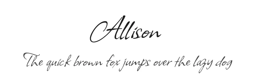 Allison by Robert E. Leuschke — Script Handwritten Font