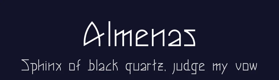 Almenas by Roberto Maurizio Paura & Sofie Di Bartolomeo — Sans Serif Font — thumbnail 2