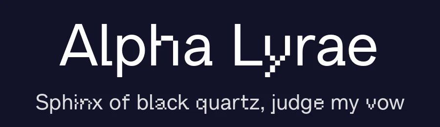 Alpha Lyrae by Nikolay Petroussenko, Plamen Motev — Sans Serif Font — thumbnail 2