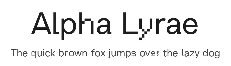 Alpha Lyrae by Nikolay Petroussenko, Plamen Motev — Sans Serif Font
