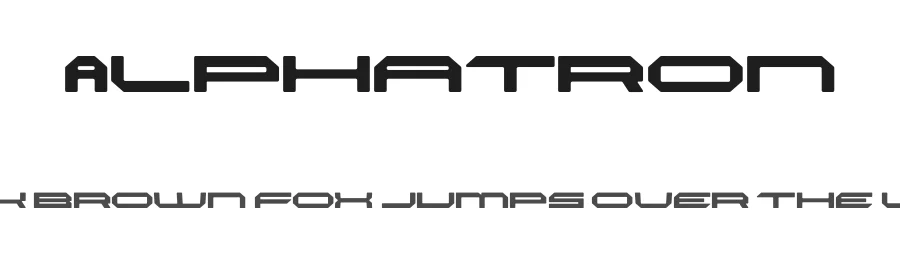 Alphatron by Muhammad Muammar, Furqan Sudirman — Display Font