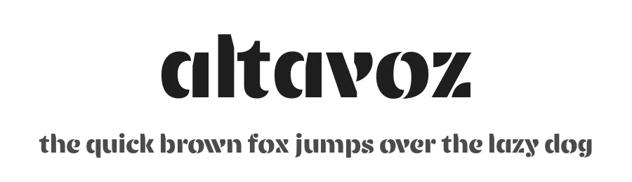 Altavoz by REPLICANTEβ’ (https://replicante.co/) β Sans Serif Font