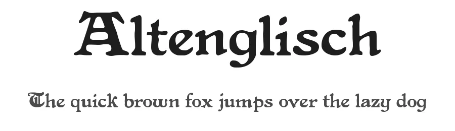 Altenglisch by Peter Wiegel — Serif Font