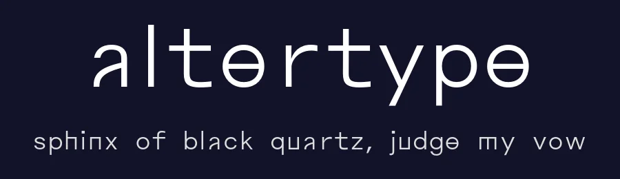 Altertype by simon renaud — Sans Serif Font — thumbnail 2