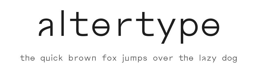 Altertype by simon renaud — Sans Serif Font