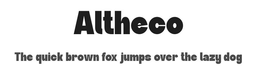 Altheco by Funtype Co. — Display Font