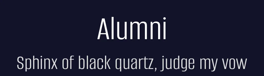 Alumni by Robert E. Leuschke — Sans Serif Font — thumbnail 2