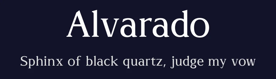 Alvarado by Hector Torres — Serif Font — thumbnail 2