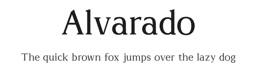 Alvarado by Hector Torres — Serif Font