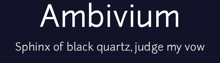 Ambivium — Sans Serif Font — thumbnail 2