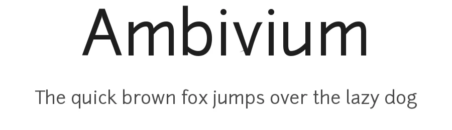 Ambivium — Sans Serif Font