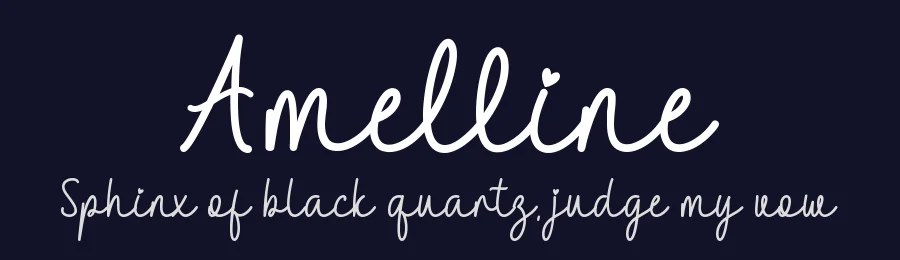 Amelline by Yoga Letter 2021 (Isroni Yoga Prasetya) — Script Handwritten Font — thumbnail 2