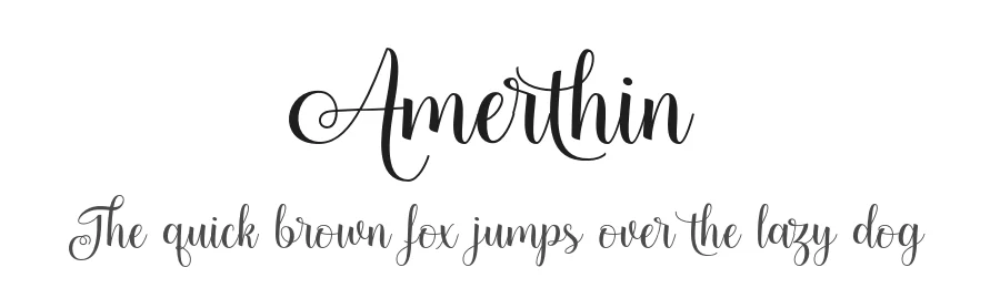 Amerthin by Khaidir — Script Handwritten Font