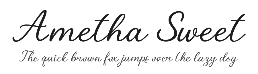 Ametha Sweet by Yoga Letter 2025 (Isroni Yoga Prasetya) — Script Handwritten Font