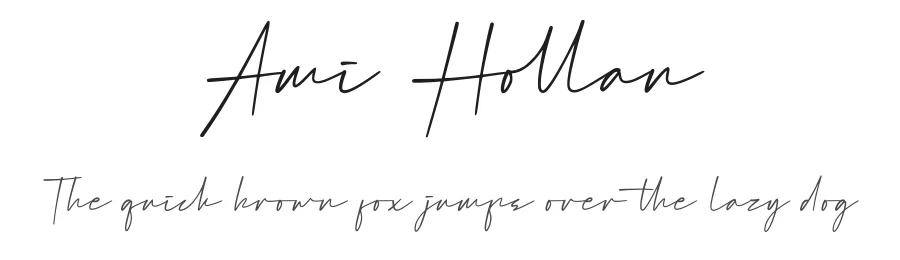 Ami Hollan by Tedy Indrawan β Script Handwritten Font