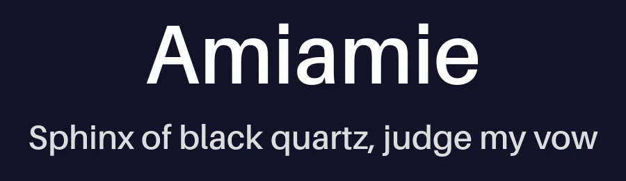 Amiamie by Mirat-Masson after Sora Sagano — Sans Serif Font — thumbnail 2