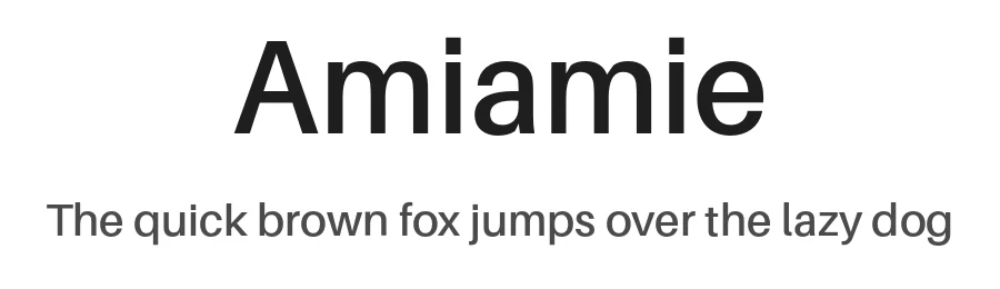 Amiamie by Mirat-Masson after Sora Sagano — Sans Serif Font